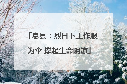 息县：烈日下工作服为伞 撑起生命阴凉